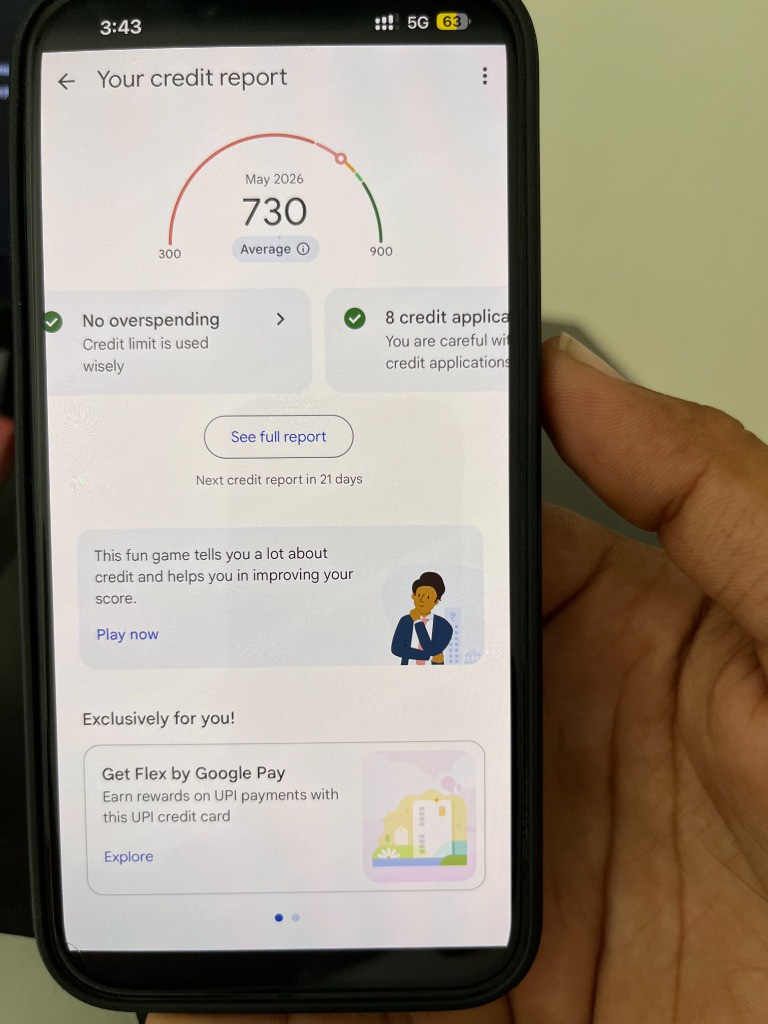 GPay Credit Report Details