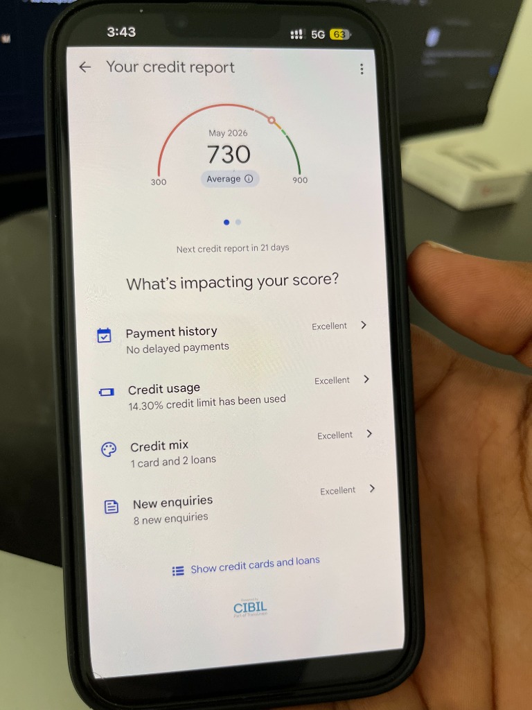 GPay Credit Report History