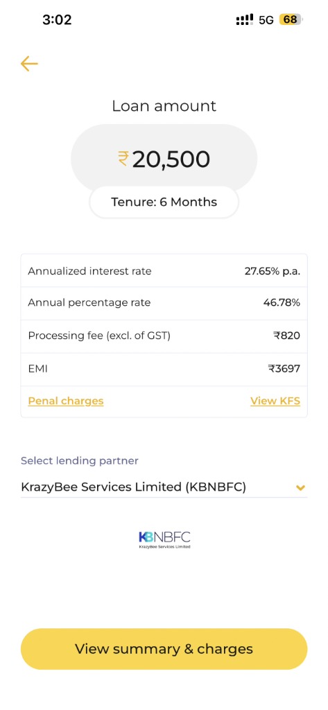 Kreditbee 6 Month Loan Offer